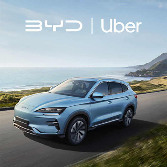 BYD parceria com Uber Song