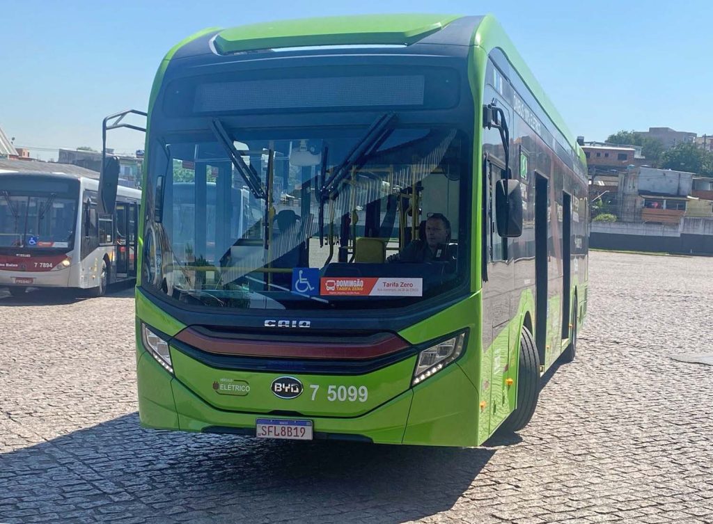 BYD ônibus urbano em São Paulo