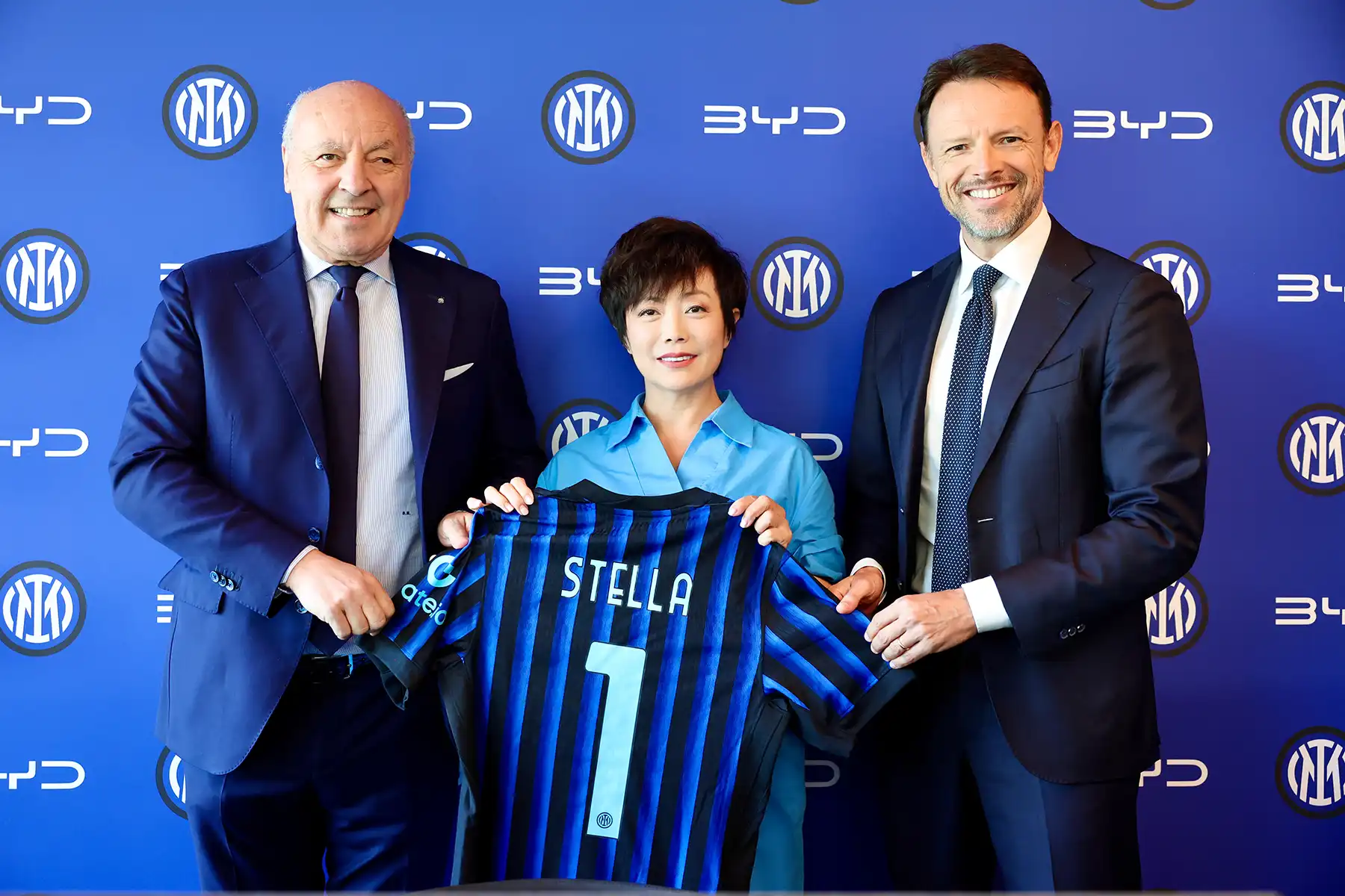 BYD, Inter de Milão, Stella Li e Giuseppe Marotta